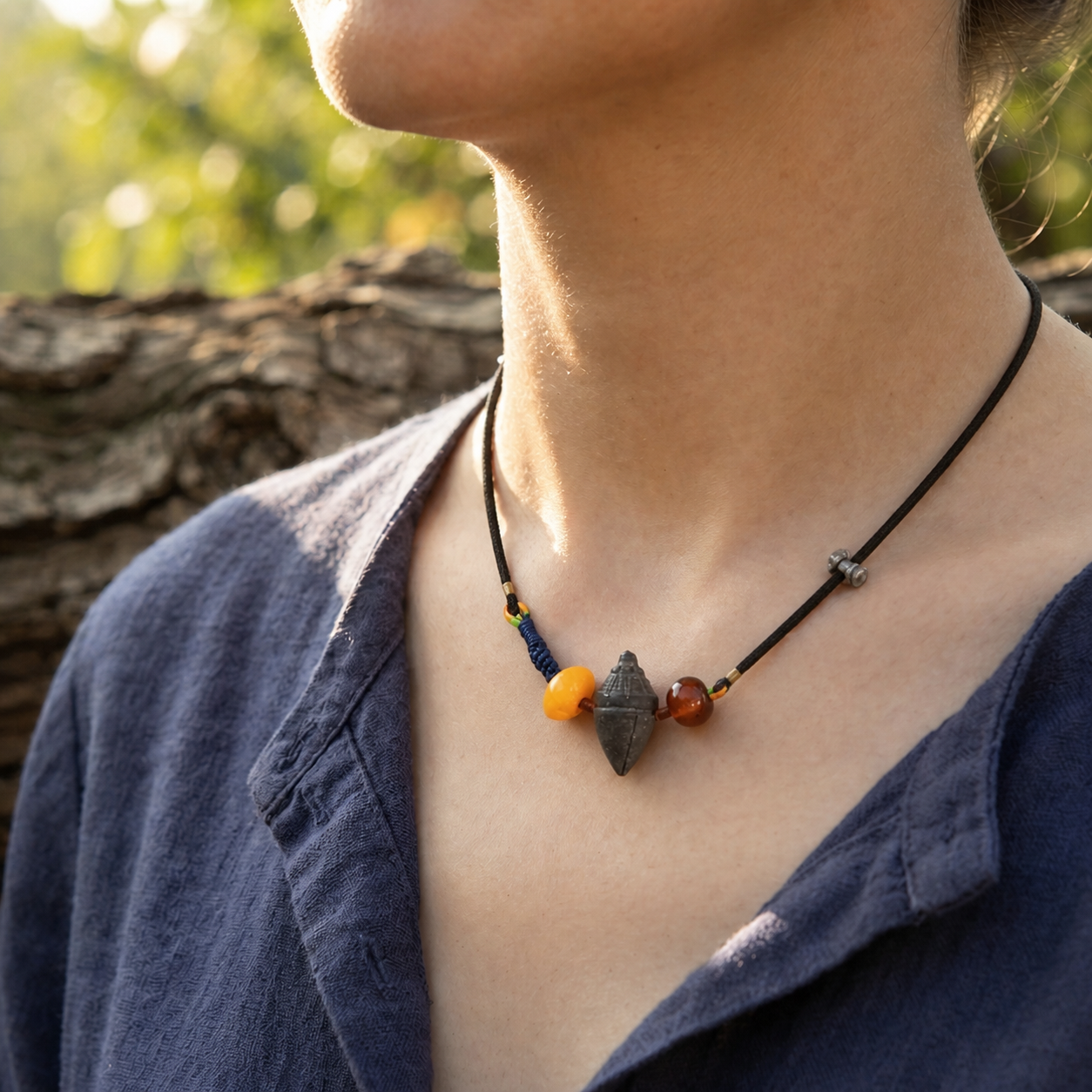 Tibetan Handmade Tsatsa Pendant Necklace