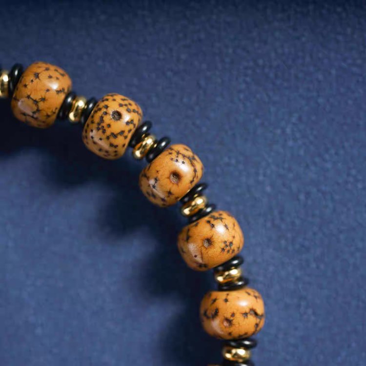 Authentic Antique Tibetan Star Moon Bodhi Seed Mala