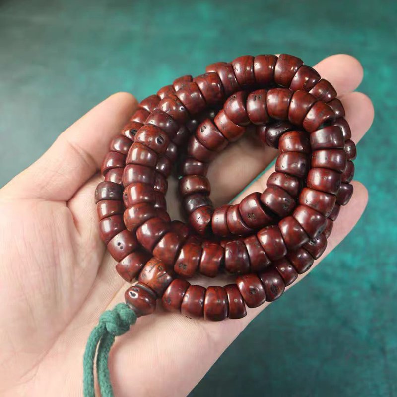 Old Tibetan Bodhi Seed Mala 6x8mm Seeds