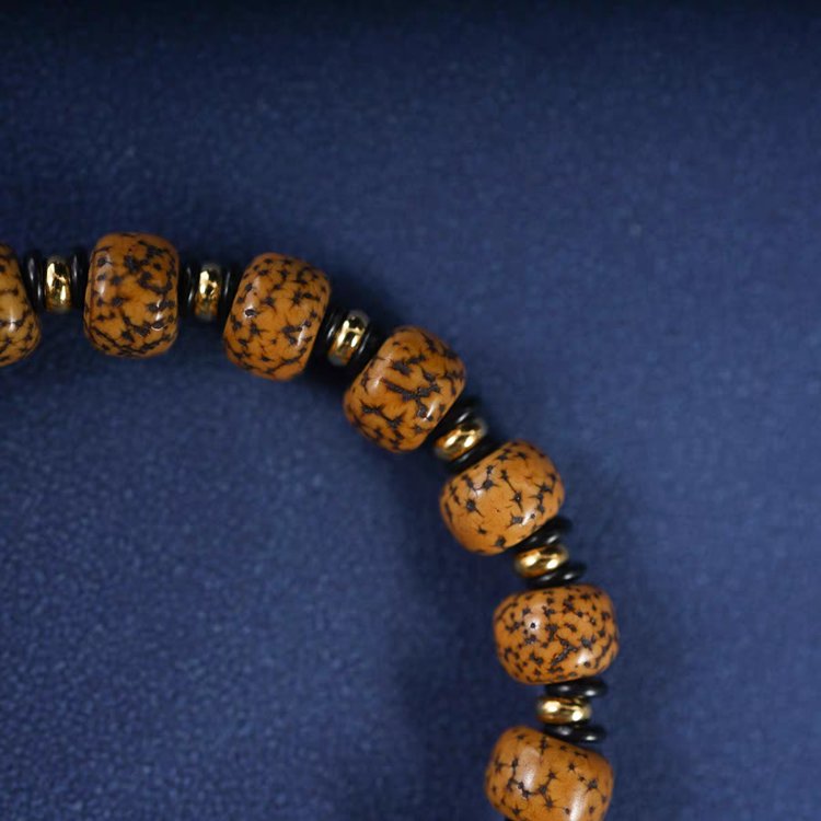 Authentic Antique Tibetan Star Moon Bodhi Seed Mala