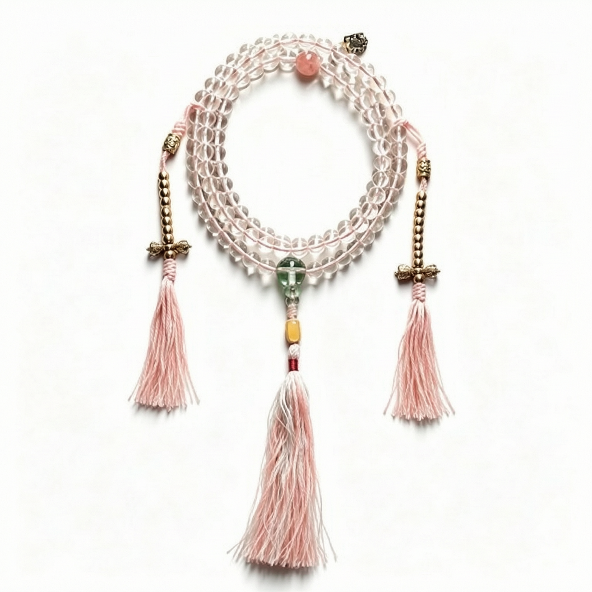 Sweet Guofeng Natural White Crystal 108 Mala