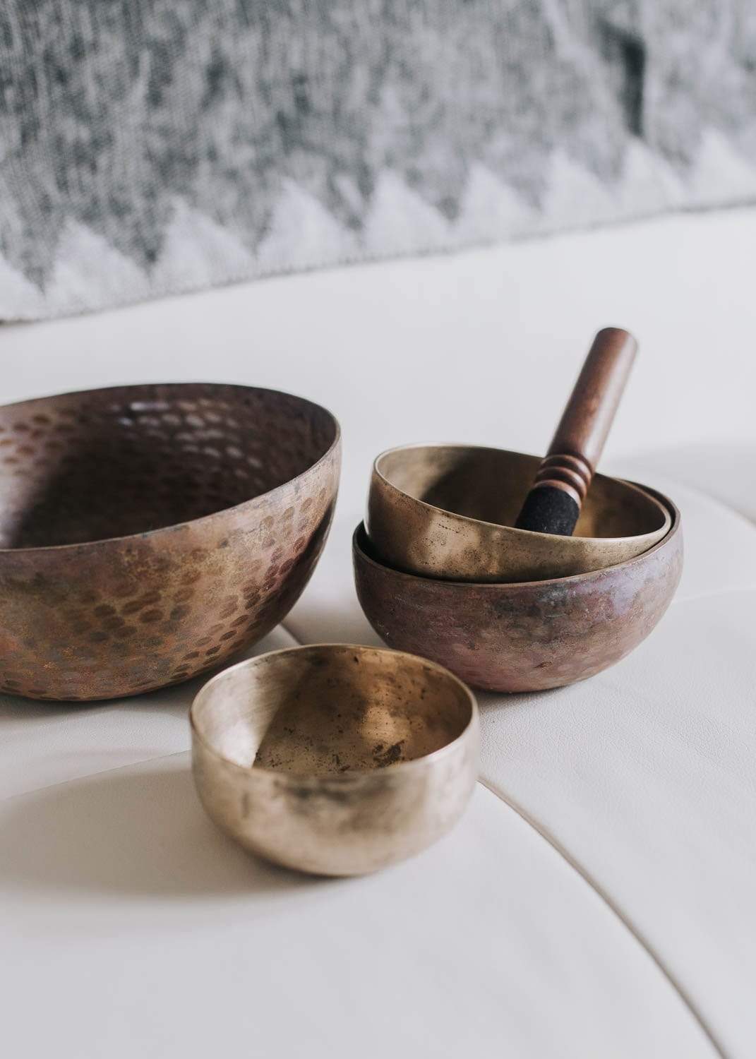 A Very Old Collection of Heirloom Thado Singing Bowls