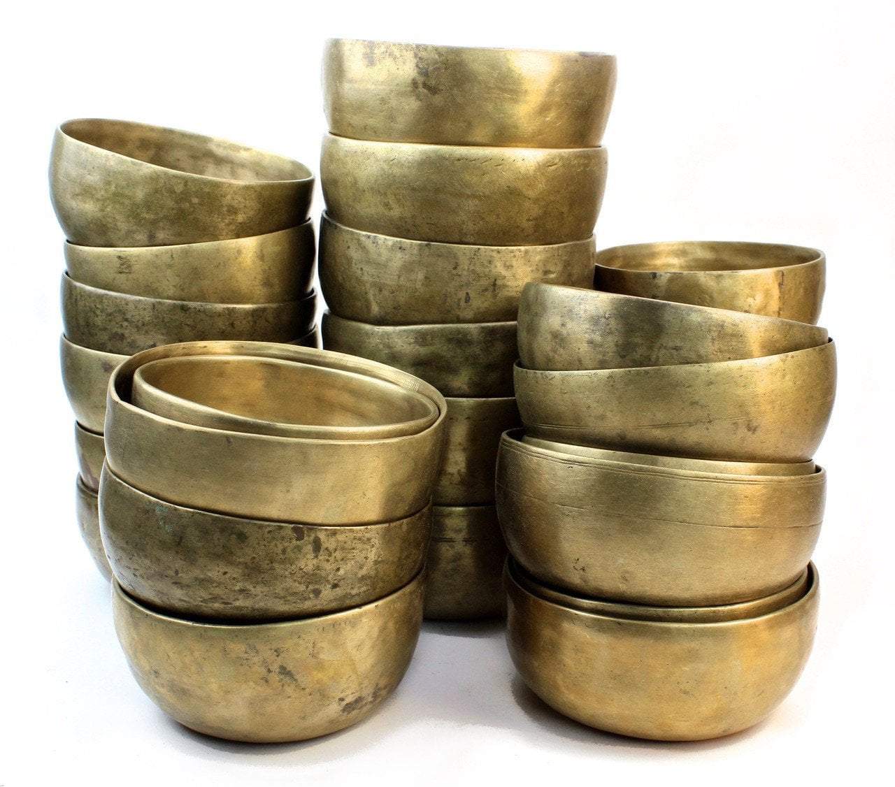 A Very Old Collection of Heirloom Thado Singing Bowls