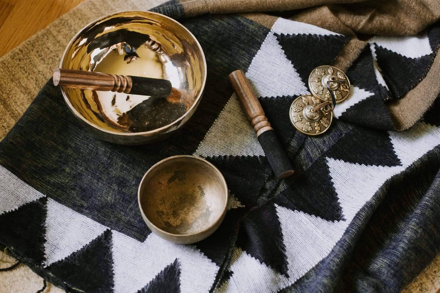 A Very Old Collection of Heirloom Thado Singing Bowls