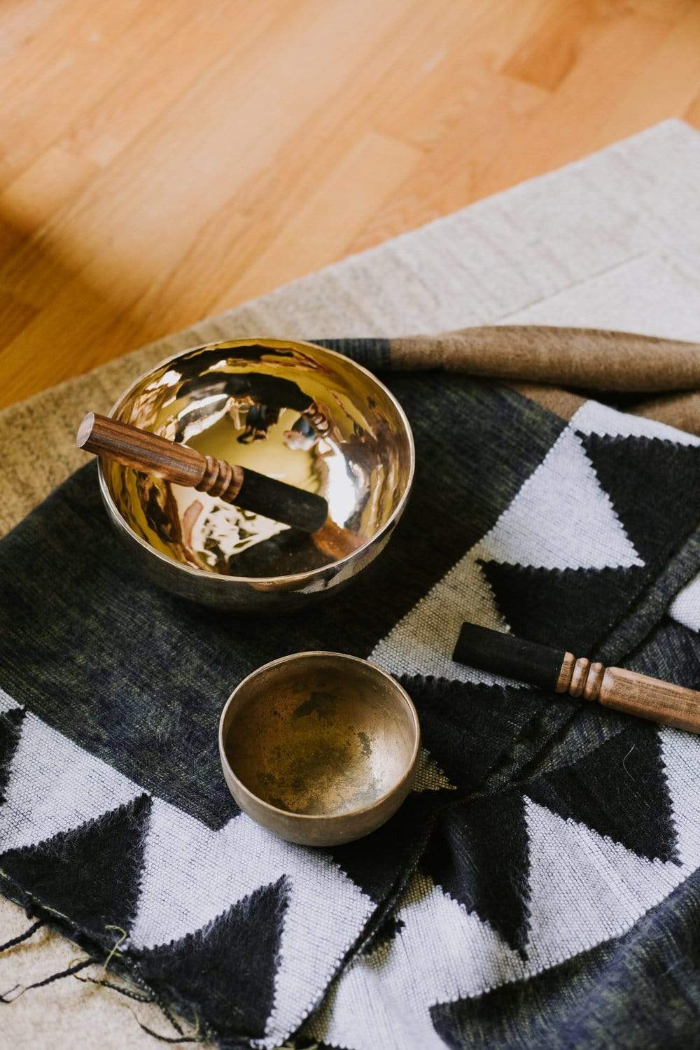 A Very Old Collection of Heirloom Thado Singing Bowls