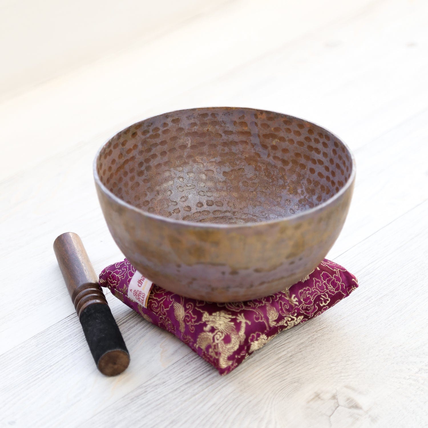 Tibetan Singing Bowl Duo: Hand Hammered & Fire Bowl Set