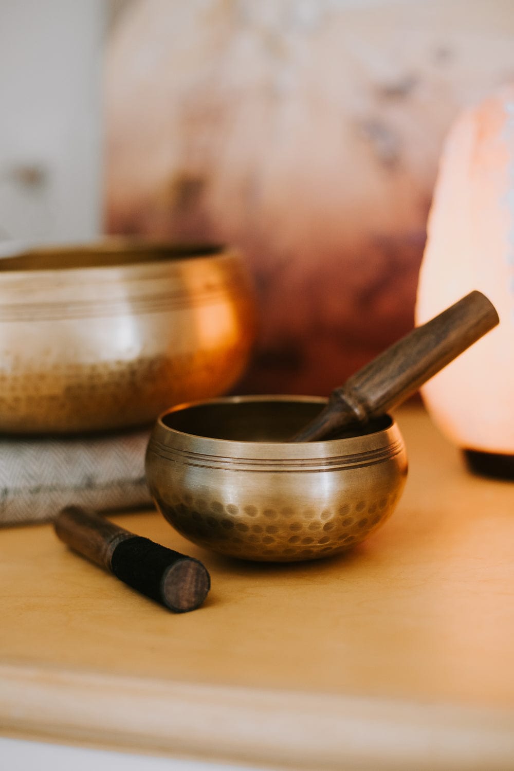 Authentic Hand-Hammered Tibetan Singing Bowl Set