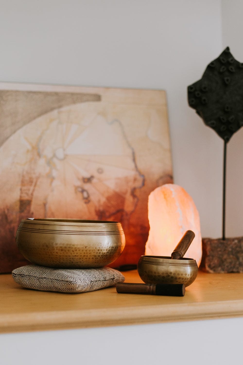 Large Hand Hammered Tibetan Bowl Set