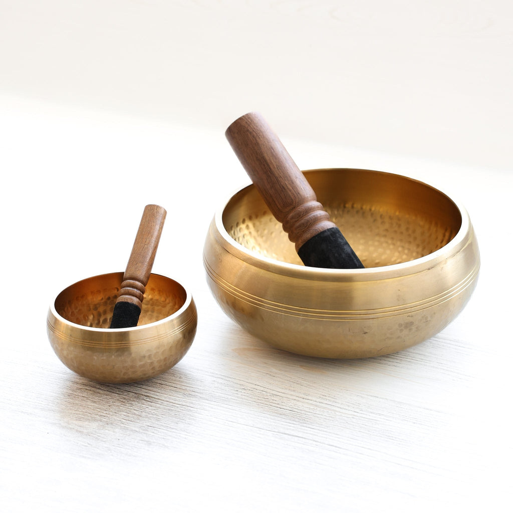 Large Hand Hammered Tibetan Bowl Set