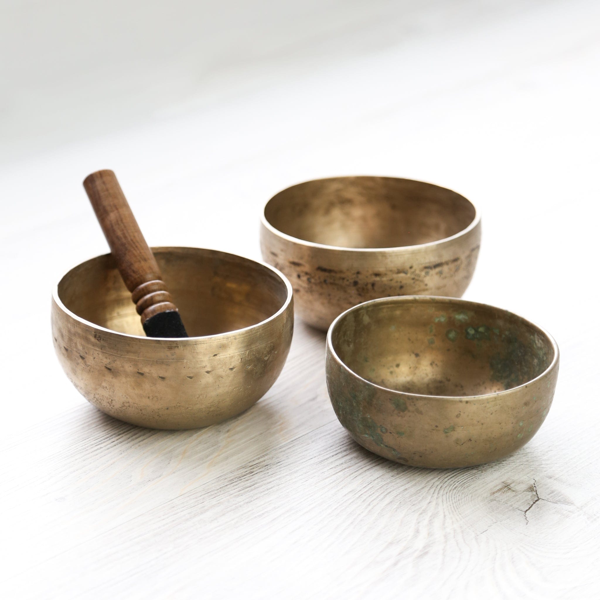 Set of 3 Heirloom Thado Singing Bowls