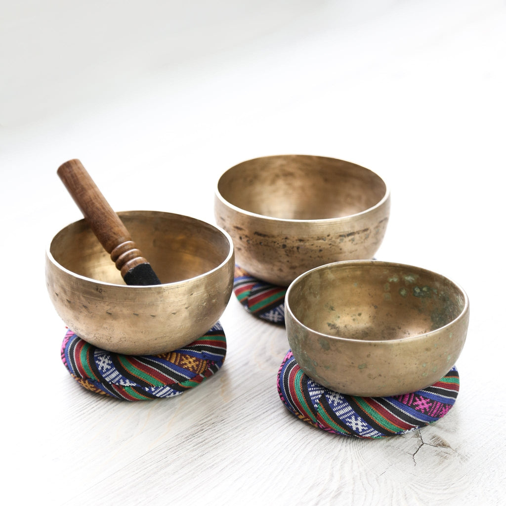 Set of 3 Heirloom Thado Singing Bowls