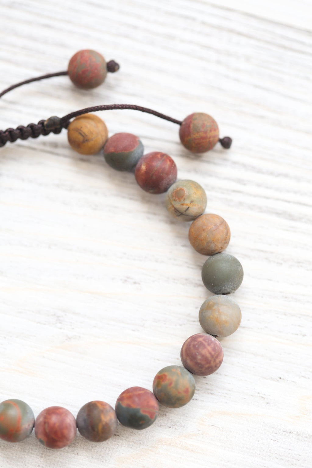 Matte Riverstone Wrist Mala