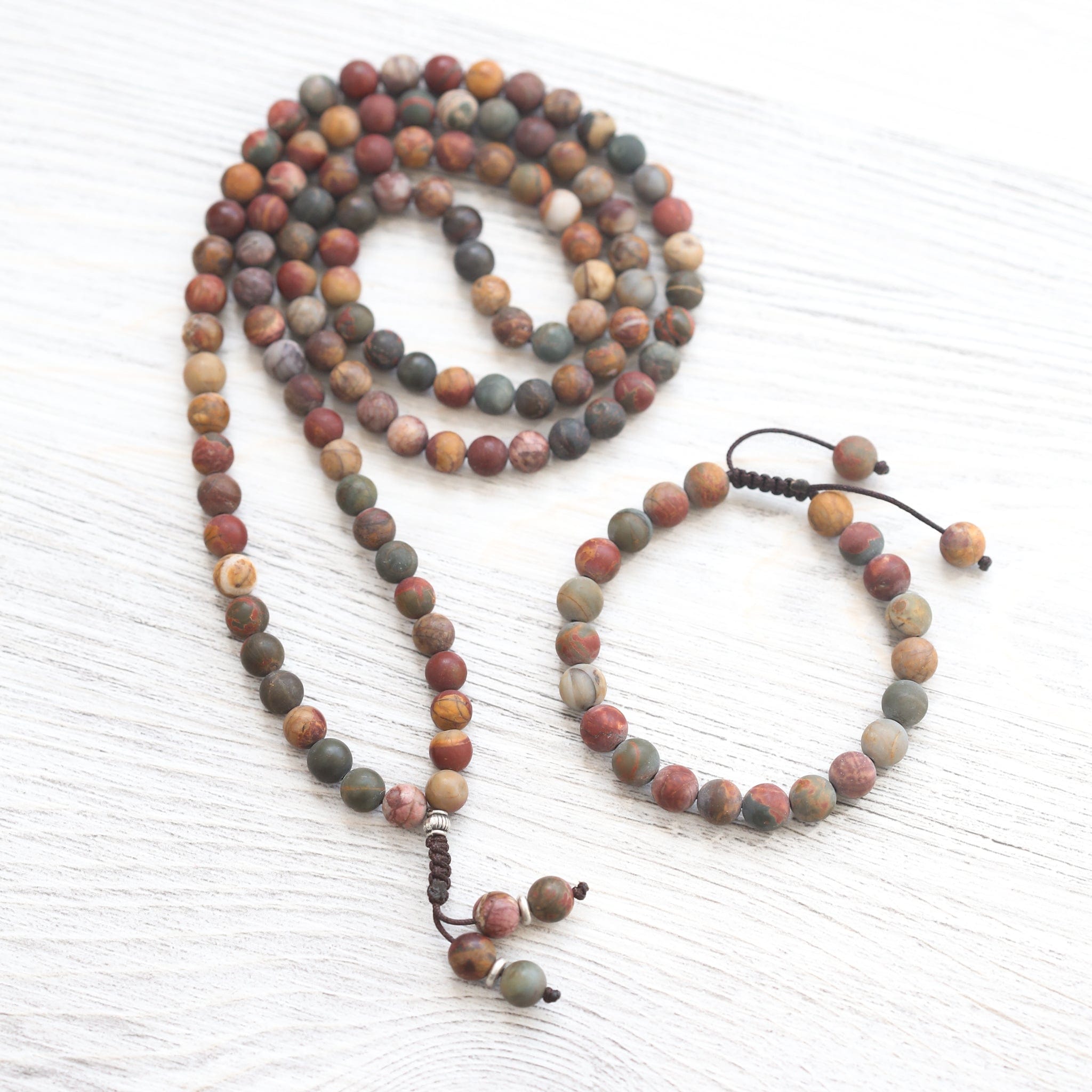 Matte Riverstone Wrist Mala