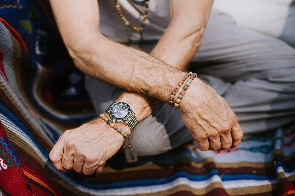 Matte Riverstone Wrist Mala
